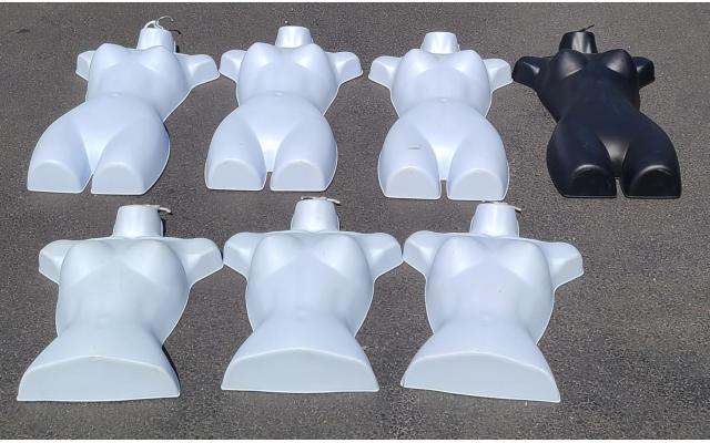 7 Hang Up Display Female Mannequins