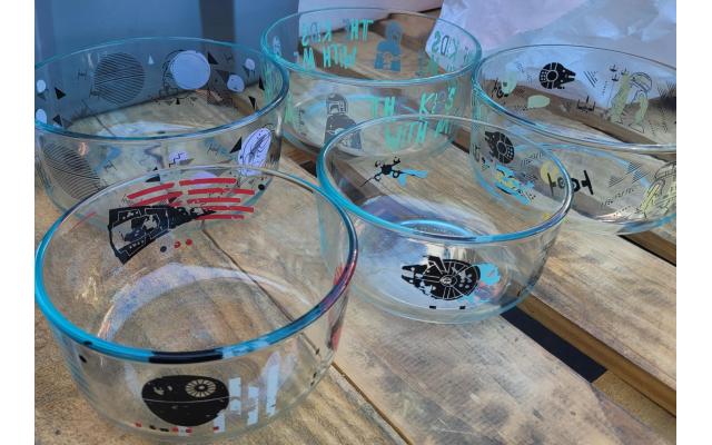 5 Glass Star Wars Bowls
